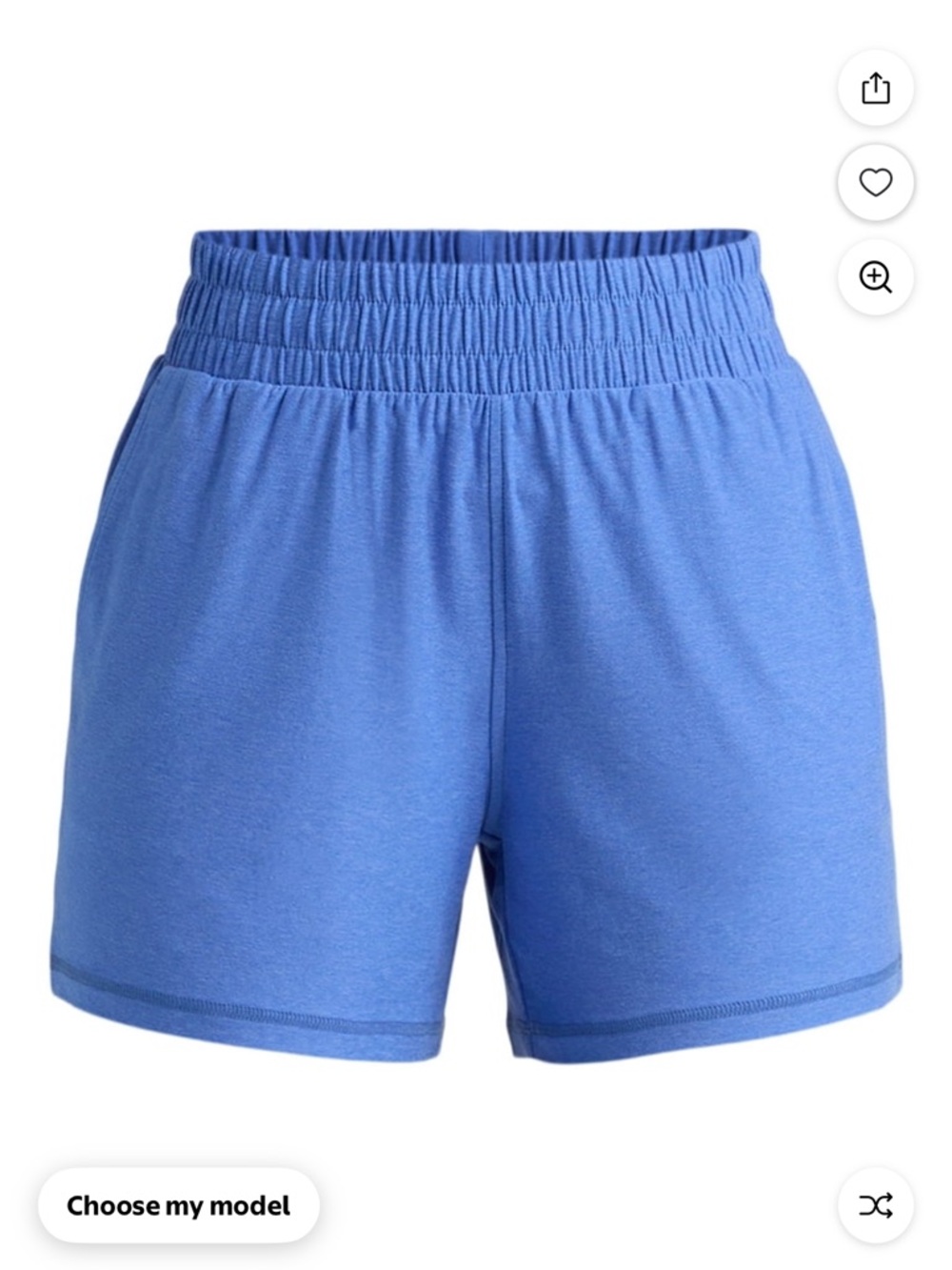 Athletic Works Women's ButterCore Soft Performance Shorts Size L Santorini Blue - Picture 2 of 8